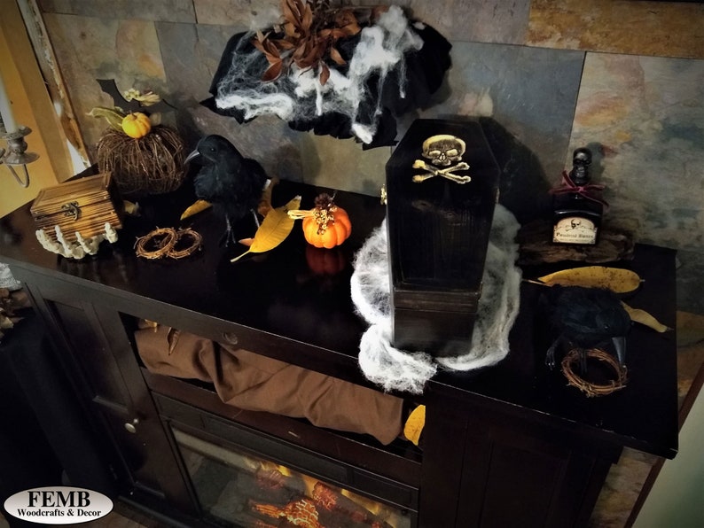 Coffin Box Halloween Decor Wine Box Coffin Shape Candy Box image 7