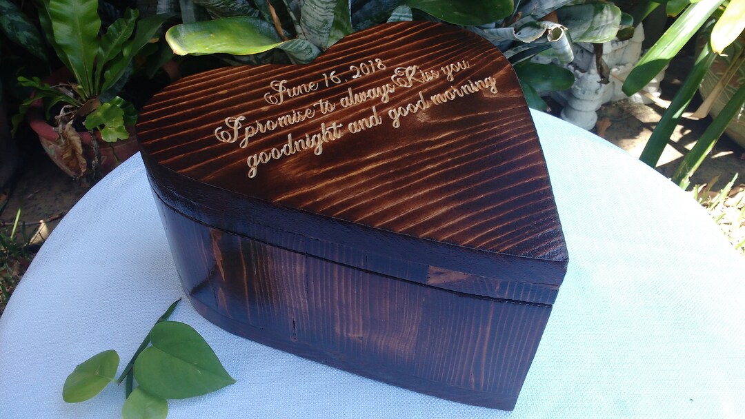 Heartshaped Keepsake Box, Heart Jewelry Box Anniversary Gift