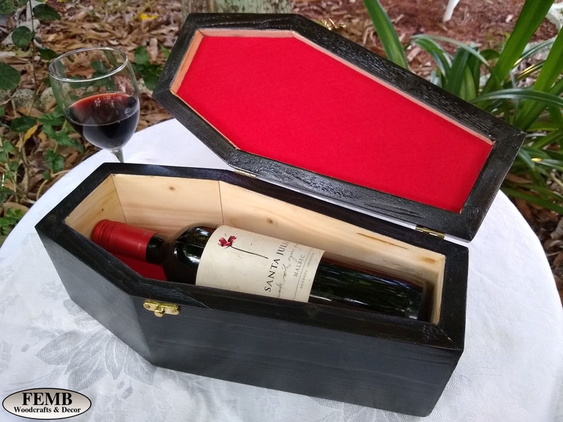 Coffin Box Halloween Decor Wine Box Coffin Shape Candy Box image 2