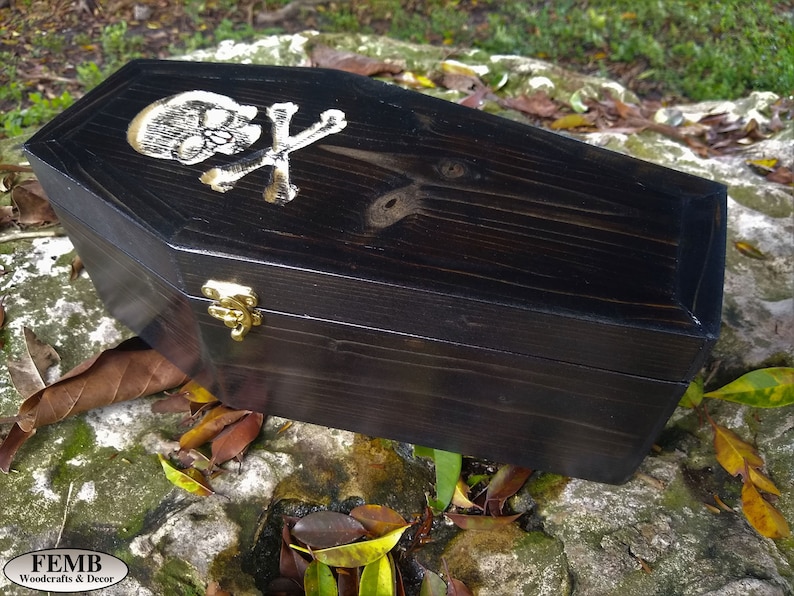 Coffin Box Halloween Decor Wine Box Coffin Shape Candy Box image 1