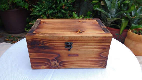 medium wooden box with lid