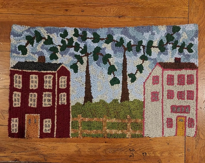 New England Neighbors Primitive Hand Hooked Rug by Sharon Fitzpatrick ...