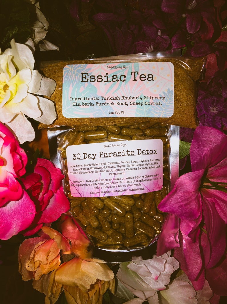 30 Day Full Body Parasite Detox With Essiac Detox Tea Etsy