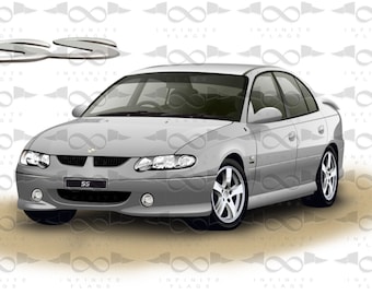 Holden VX SS Commodore Sedan SILVER flag/banner 150cm x 90cm new