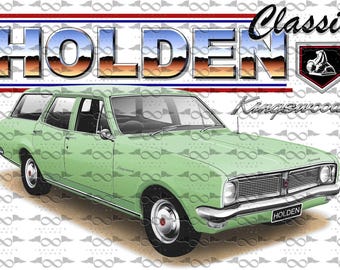 Holden HG Kingswood Station Wagon GREEN flag/banner 150cm x 90cm NEW
