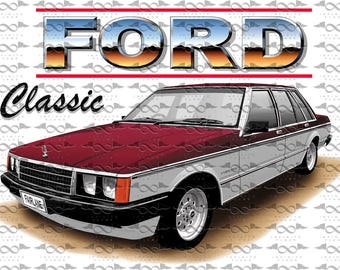 Bandera/estandarte Ford ZJ Fairlane Sedan color granate/plata, 150 cm x 90 cm, nuevo.