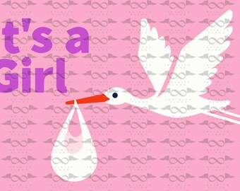 ES UNA NIÑA - Bandera/pancarta para revelar el sexo del bebé 150 cm x 90 cm NUEVA