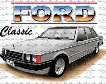 Bandera/estandarte Ford ZJ Fairlane Sedan PLATEADO 150 cm x 90 cm nuevo