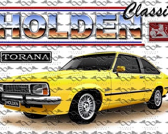 Holden UC Torana Hatchback YELLOW flag/banner 150cm x 90cm NEW