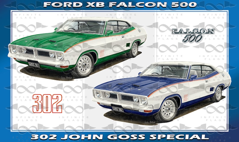 Ford Falcon XB Coupe John Goss Special 2 car flag/banner 150cm x 90cm NEW image 1