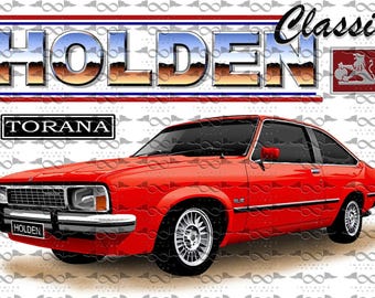 Holden UC Torana Hatchback RED flag/banner 150cm x 90cm NEW