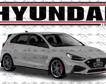 Hyundai i30N 5 Door Hatch GREY flag/banner 150cm x 90cm NEW