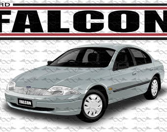 Ford Falcon AU Sedan SILVER flag/banner 150cm x 90cm NEW