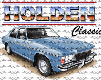 Holden HZ Premier Sedan BLUE flag/banner 150cm x 90cm NEW