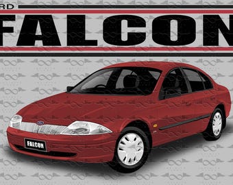 Ford Falcon AU Sedan MAROON flag/banner 150cm x 90cm NEW