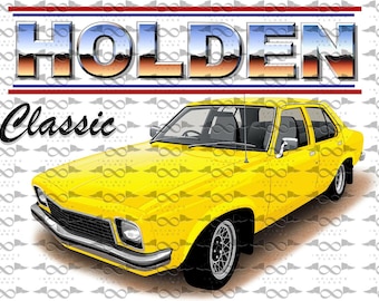 Holden LH Torana Sedan YELLOW flag/banner 150cm x 90cm NEW