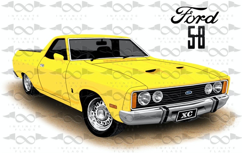Ford Falcon XC Ute YELLOW Flag/banner 150cm X 90cm NEW Etsy Australia