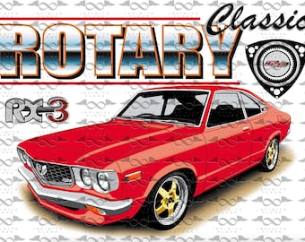 Bandera/pancarta Mazda RX3 Rotary ROJA 150 cm x 90 cm NUEVA