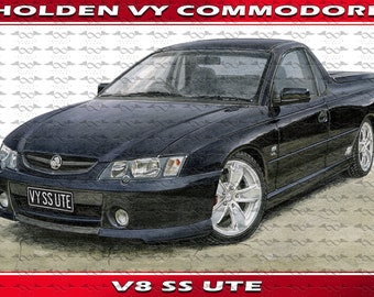 Holden Commodore VY SS Ute BLACK flag/banner 150cm x 90cm new