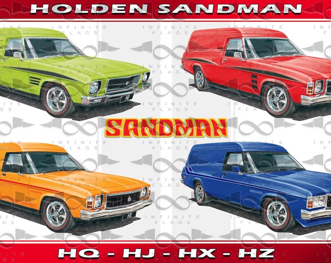 Featured listing image: Holden Sandman Panel Van Hq Hj Hx Hz 4 car flag/banner 150cm x 90cm NEW