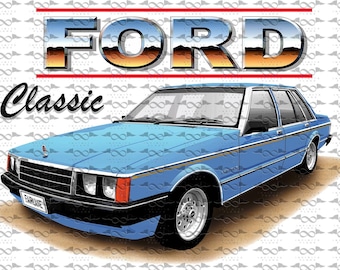 Bandera/estandarte azul para Ford ZJ Fairlane Sedan, 150 cm x 90 cm, nuevo.