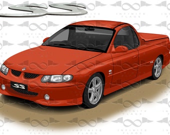 Holden VU SS Ute RED flag/banner 150cm x 90cm new