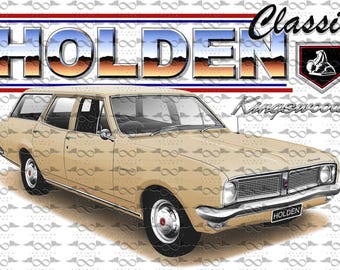Holden HG Kingswood Station Wagon CREAM flag/banner 150cm x 90cm NEW