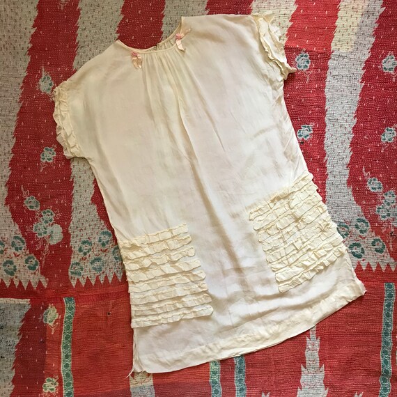 vintage 1920's pongee tiny dress/tunic