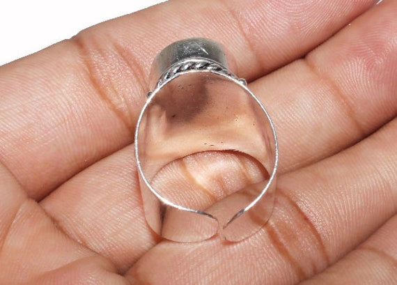 Anello Con Perla Di Granato Fatto A Mano: Gioiello Con Pietre Preziose In Argento Sterling 925 - Foto 4