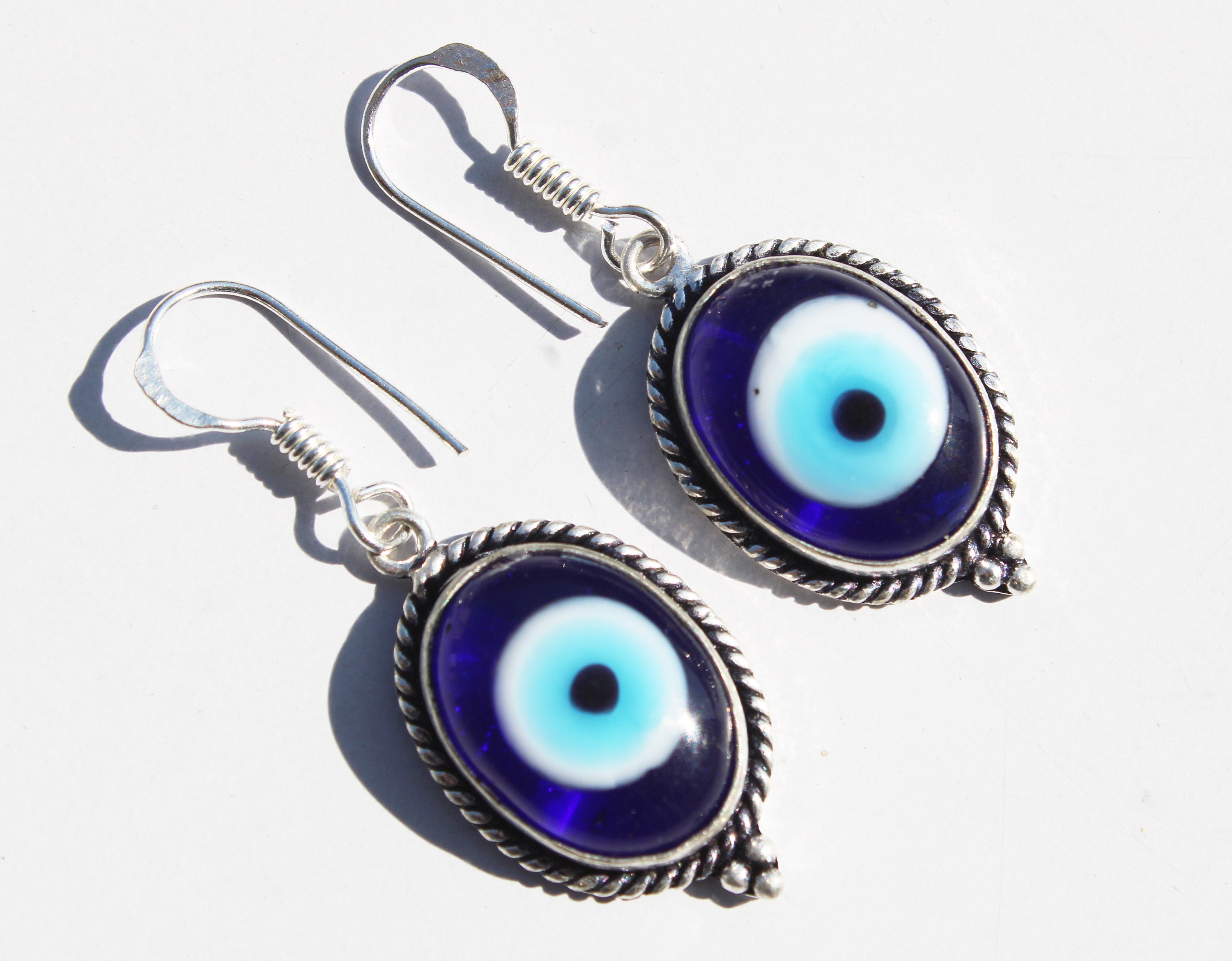 Orecchini in argento sterling con opale blu, pietra portafortuna di ottobre - Italia