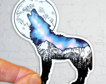 Galaxy Wolf (Sticker)