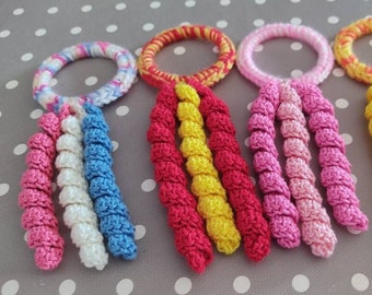 Cat Toy ring with swirls. Handmade durable cat lover eco friendly gift idea. Marty Merlin Crochet