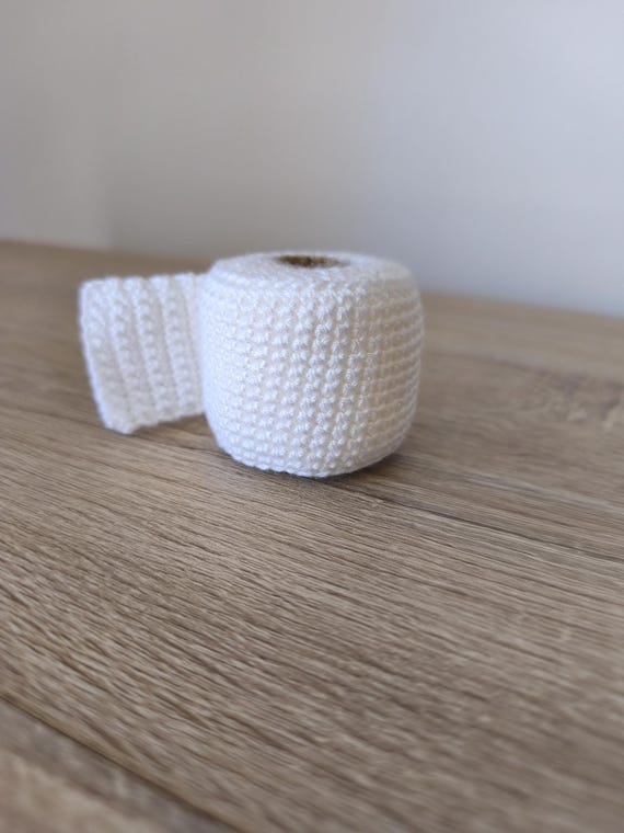 Toilet paper roll cat toy with catnip and cotton filling. Cat lover handmade gift idea. Marty Merlin Crochet