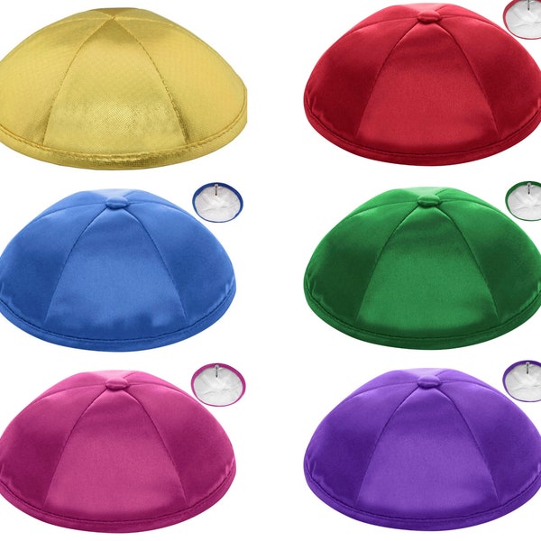 Personalised Satin Kippah, Kippa, Yarmulka, Kippot, Skull Cap, Kippot In Multiple Colours. We customise printing and create bespoke logos.