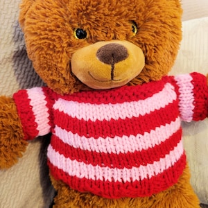 Teddy Bear shirt &quot;SWEETHEART&quot; handmade knit play shirt for 20-inch teddy, Teddy Bear clothes, pullover sweater for Teddy