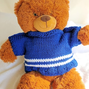 Teddy Bear Shirt &quot;ALMOST FAMOUS&quot; handmade knit play sweater for 20-inch Teddy, Teddy bear clothes, pullover sweater for Teddy