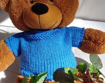 Handmade Knit Teddy Bear Sweater: Fits 20-inch Teddy