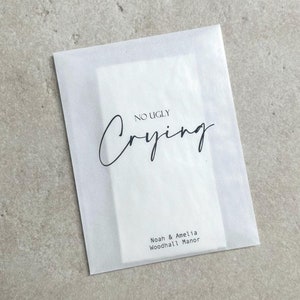 Confezioni di fazzoletti per matrimonio personalizzate di qualsiasi design / Confezioni di coriandoli per matrimonio personalizzate / Lacrime di gioia / Confezioni di fazzoletti / Niente brutte lacrime