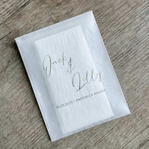 Any Design Personalised Wedding Tissue Packs | Personalised Wedding Confetti Packs | Happy Tears | Confetti Packs | Tissue Packets