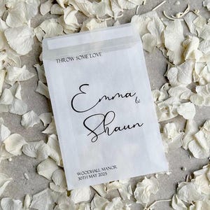 Any Design Personalised Biodegradable Wedding Confetti Packs Happy Tears Confetti Packs | Throw Some Love | Tissue Packets