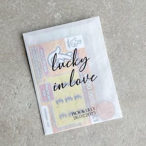 Tout modèle de mariage personnalisé | Lots de cartes à gratter personnalisées pour mariage | Larmes de joie | Paquets de mouchoirs en papier | Porte-cartes à gratter