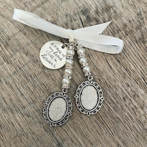 Limited Quantity Single Double Triple Oval Wedding Bouquet Memory Photo Charm Wedding Bouquet Memorial Charm Button Hole Bride zdjęcie 1