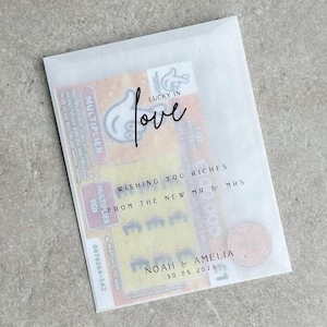 Tout modèle de mariage personnalisé | Lots de cartes à gratter personnalisées pour mariage | Larmes de joie | Paquets de mouchoirs en papier | Porte-cartes à gratter