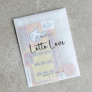 Tout modèle de mariage personnalisé | Lots de cartes à gratter personnalisées pour mariage | Larmes de joie | Paquets de mouchoirs en papier | Porte-cartes à gratter
