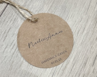 Personalisierte benutzerdefinierte Hochzeit Gunsten Tags | Wir haben den Knoten geschlossen Take A Shot | Gedecke | Geschenkanhänger | Hochzeit Namen Datum Aufnahme Tags