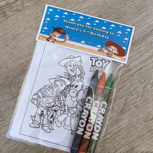 Party Favours | Personalised Birthday Party | Colouring Packs | Toy Story | Christening | Wedding | Party | Crayons | Felt Tips