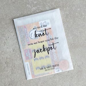 Tout modèle de mariage personnalisé | Lots de cartes à gratter personnalisées pour mariage | Larmes de joie | Paquets de mouchoirs en papier | Porte-cartes à gratter