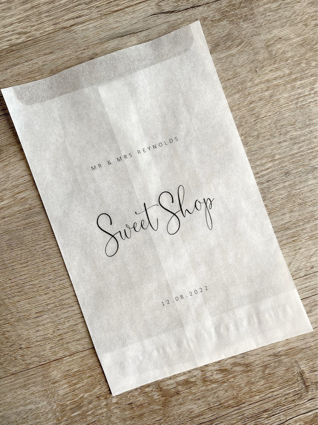 Any Design Personalised Glassine Sweet Bags Cookie Bags Candy Bags Love