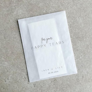 Confezioni di fazzoletti per matrimonio personalizzate di qualsiasi design / Confezioni di coriandoli per matrimonio personalizzate / Happy Tears / Confezioni di coriandoli / Confezioni di fazzoletti