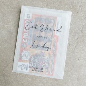 Tout modèle de mariage personnalisé | Lots de cartes à gratter personnalisées pour mariage | Larmes de joie | Paquets de mouchoirs en papier | Porte-cartes à gratter